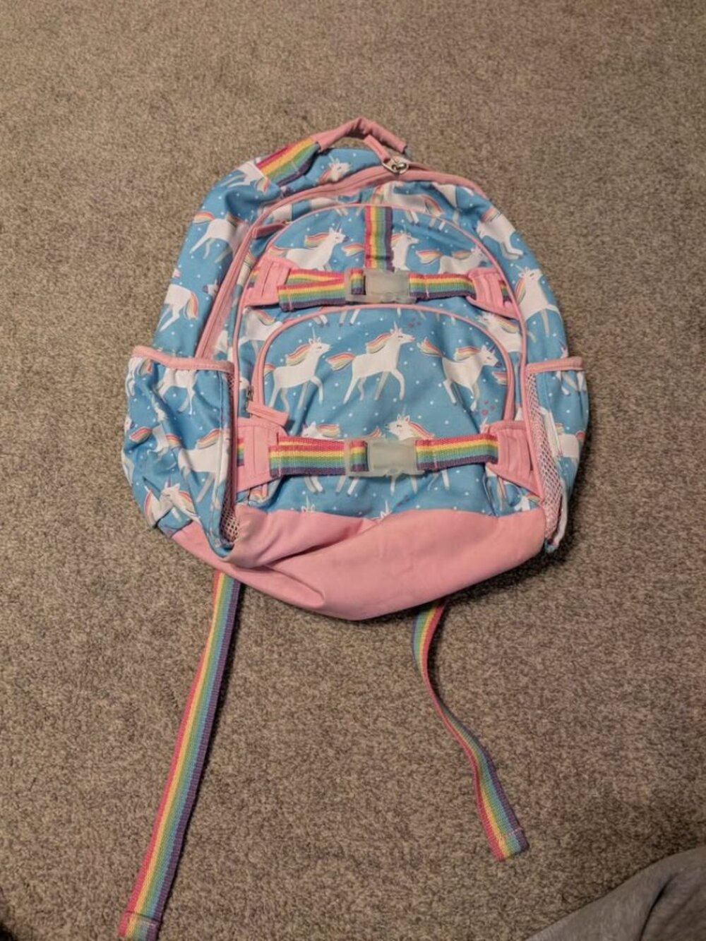 Pottery barn unicorn rainbow large backpack